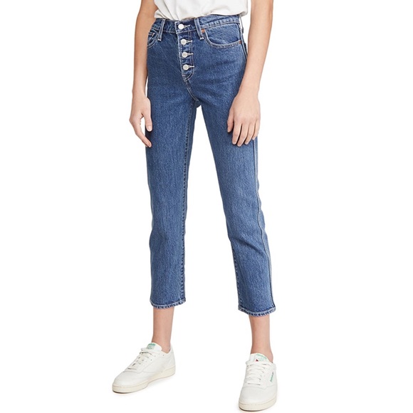 Levi's Premium Wedgie Straight High Rise Jeans - Picture 2 of 16